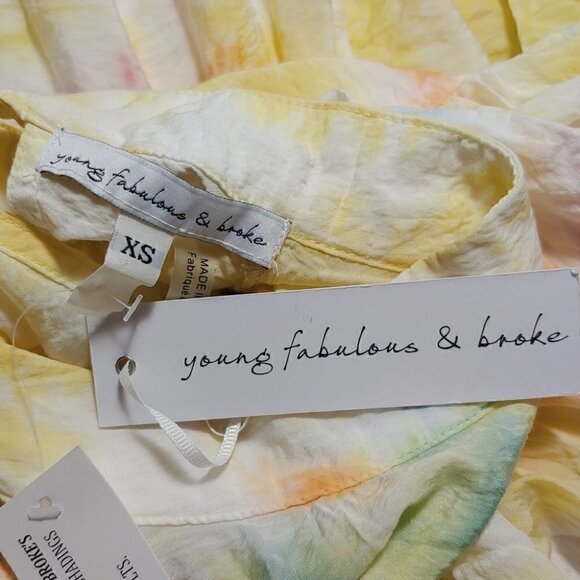 NWT YFB Cruz tie dye backless ruffle maxi dress - Picture 15 of 16